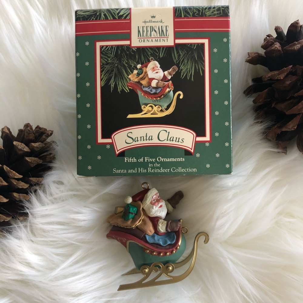 Hallmark Keepsake Santa and His Reindeer Ornament